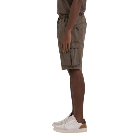 Bermuda Uomo kombact cargo con coulisse Tortora Replay- Francavilla Moda